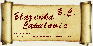 Blaženka Capulović vizit kartica